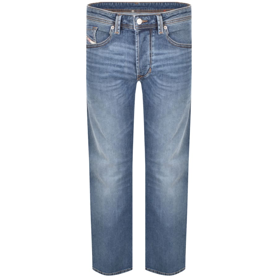 Image number 2 for Diesel Larkee Light Wash Regular Fit Jeans Blue