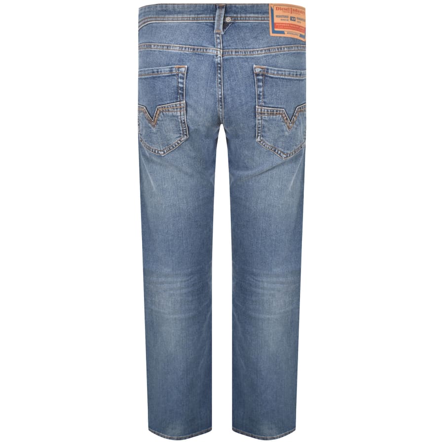 Image number 3 for Diesel Larkee Light Wash Regular Fit Jeans Blue