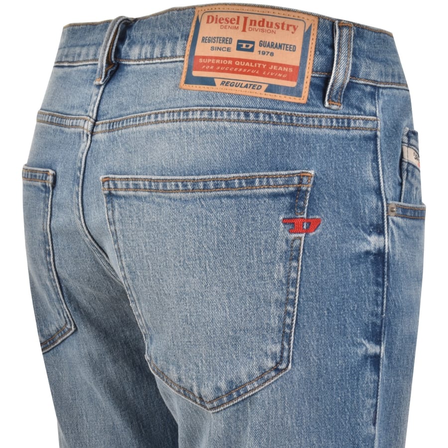 Image number 4 for Diesel D Strukt Slim Fit Light Wash Jeans Blue