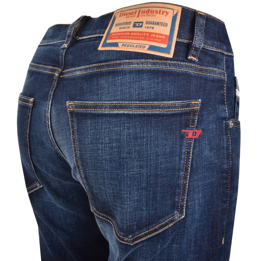 Image number 4 for Diesel D Strukt Slim Fit Dark Wash Jeans Blue
