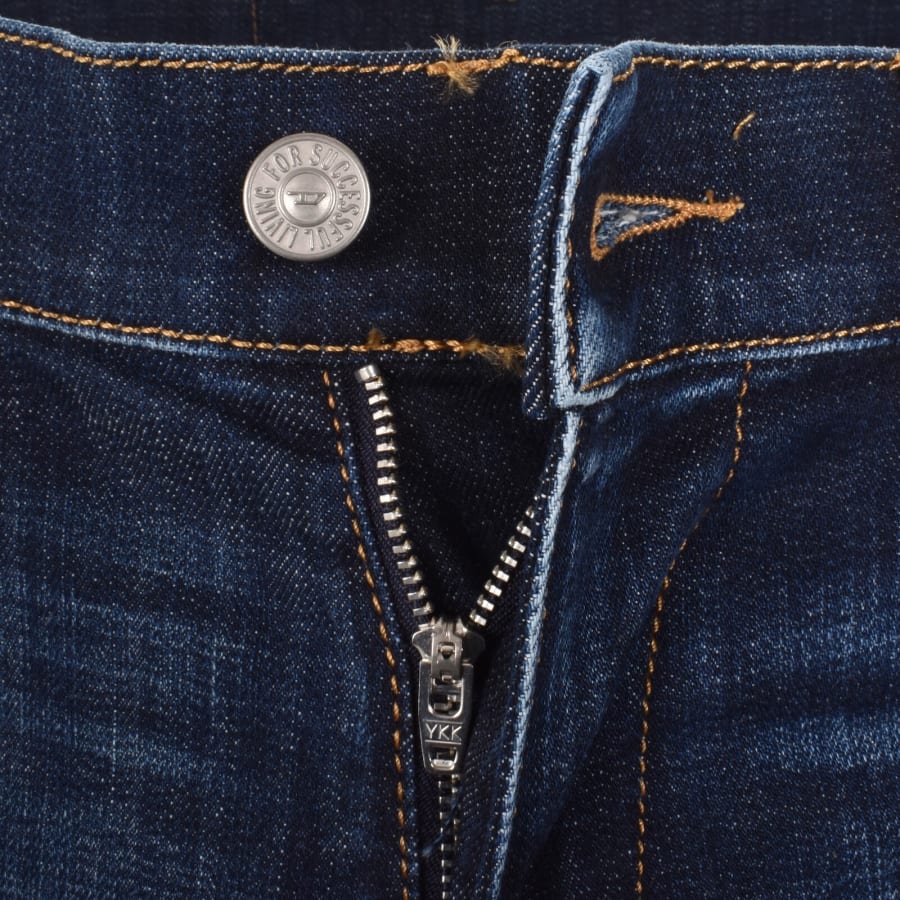 Image number 5 for Diesel D Strukt Slim Fit Dark Wash Jeans Blue