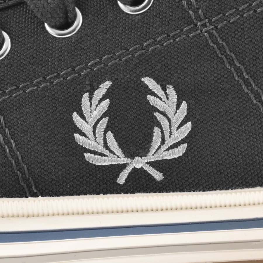 Image number 4 for Fred Perry B708 Canvas Trainers Grey