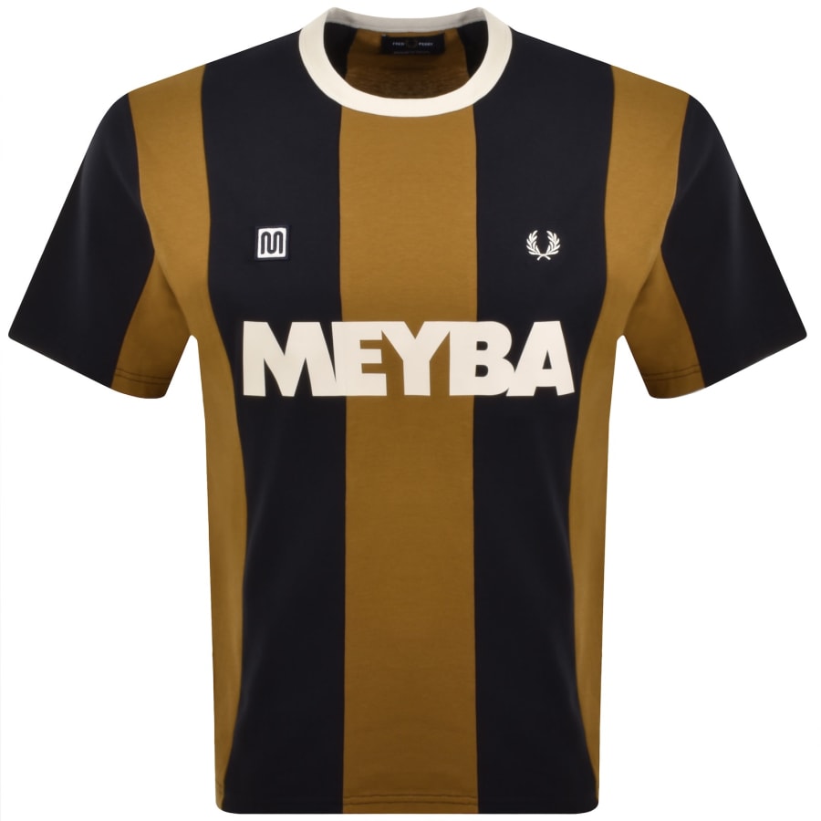 Image number 1 for Fred Perry X Meyba T Shirt Laurel Navy