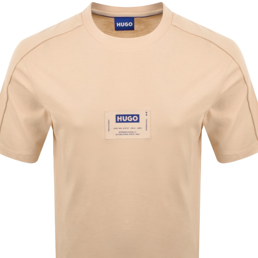 Image number 2 for HUGO Blue Nromo T Shirt Pastel Orange