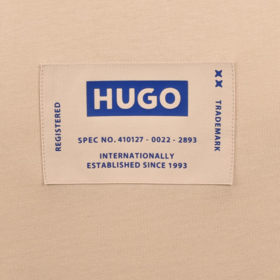 Image number 3 for HUGO Blue Nromo T Shirt Pastel Orange