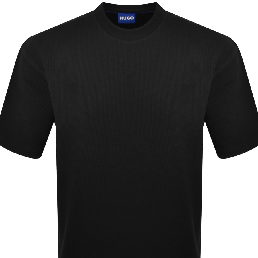 Image number 3 for HUGO Blue Nuwaffle T Shirt Black
