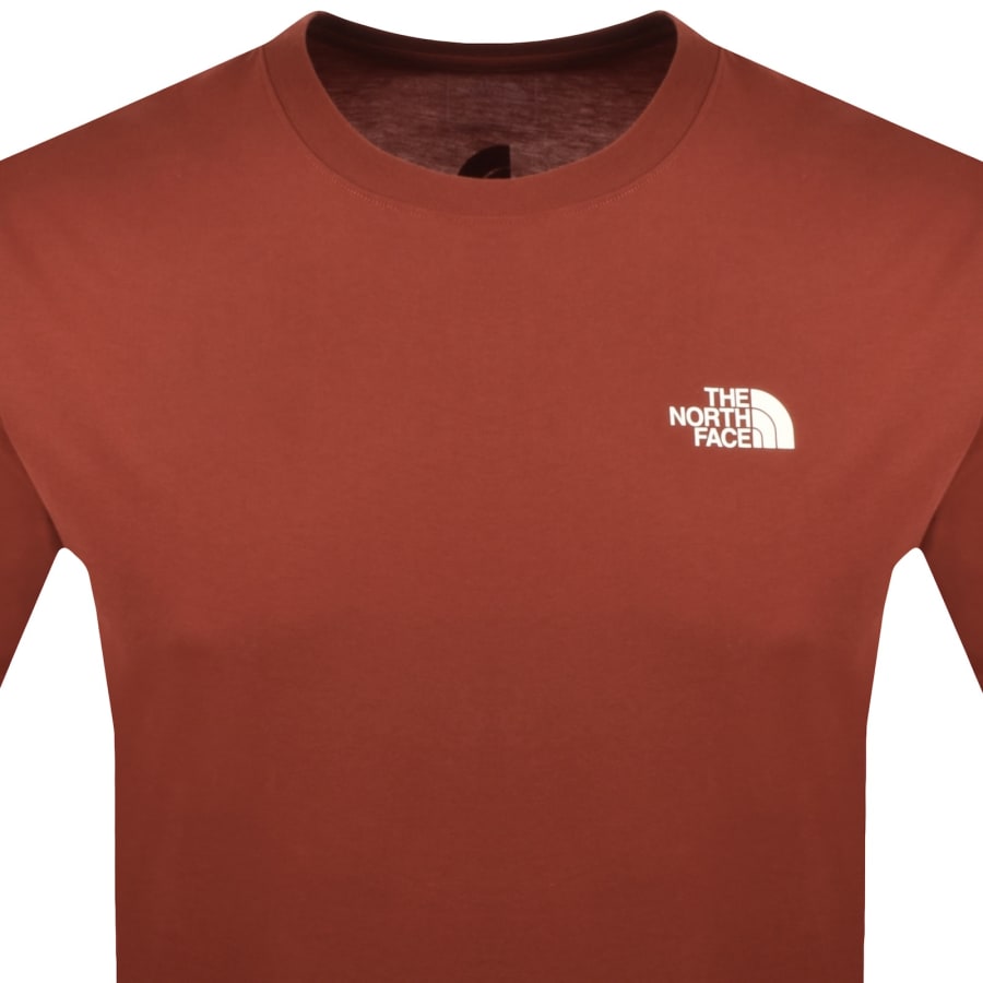 Image number 3 for The North Face Vertical Logo T Shirt Red
