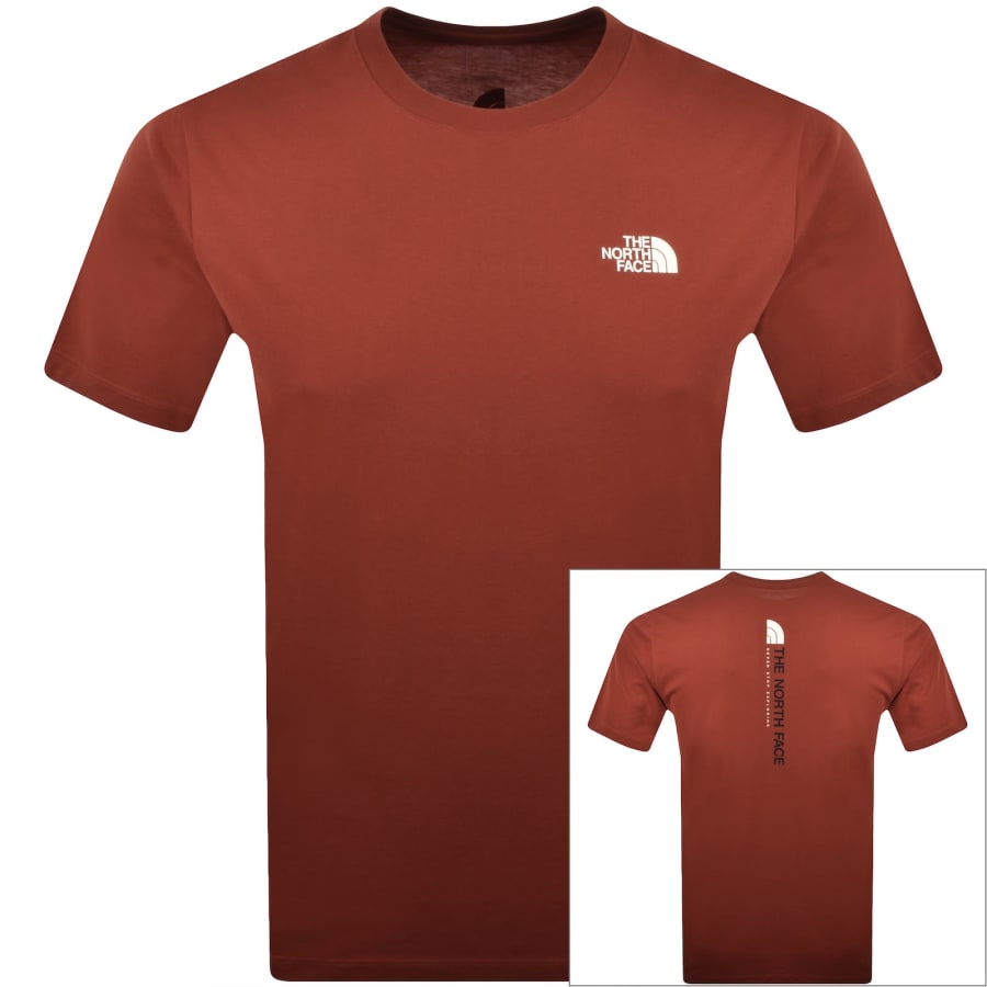 Image number 1 for The North Face Vertical Logo T Shirt Red
