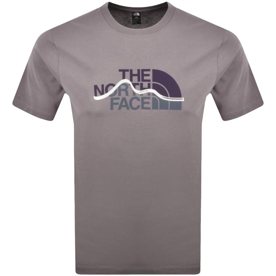 Image number 1 for The North Face Mountain Line T Shirt Purple