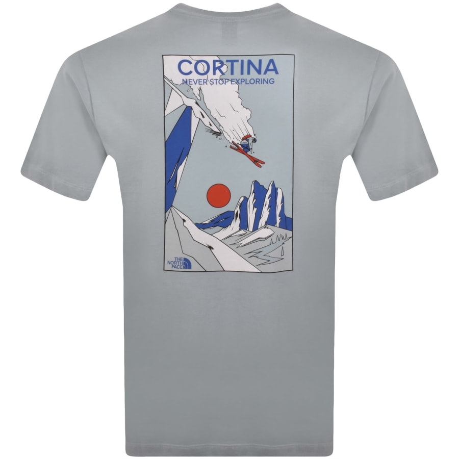 Image number 5 for The North Face Mountain Celebration T Shirt Blue