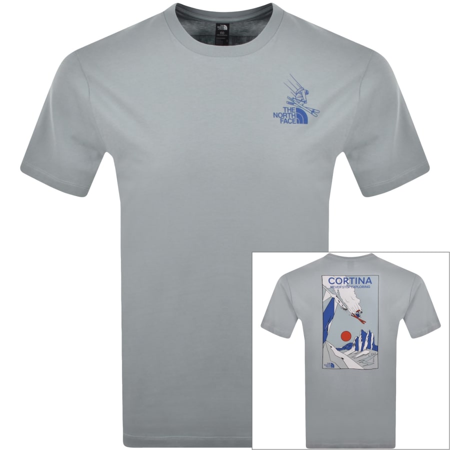 Image number 1 for The North Face Mountain Celebration T Shirt Blue