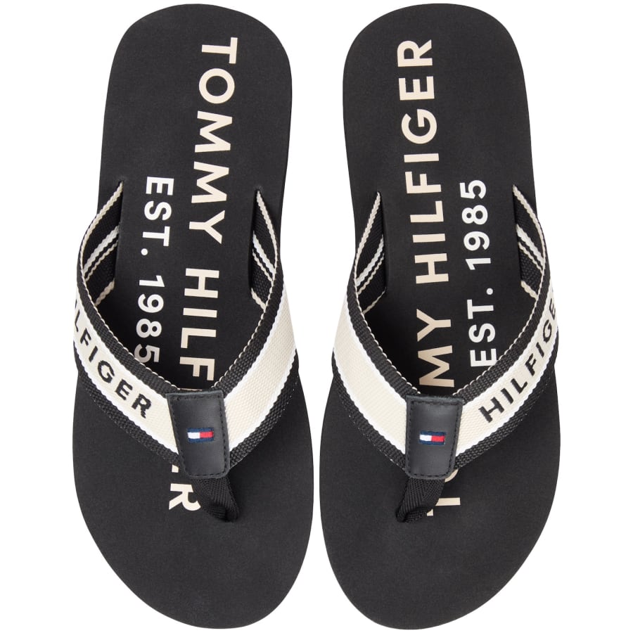 Image number 1 for Tommy Hilfiger Sporty Flip Flops Black