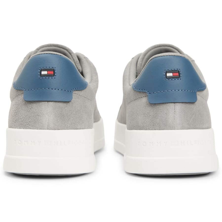 Image number 2 for Tommy Hilfiger Court Suede Trainers Universal Grey