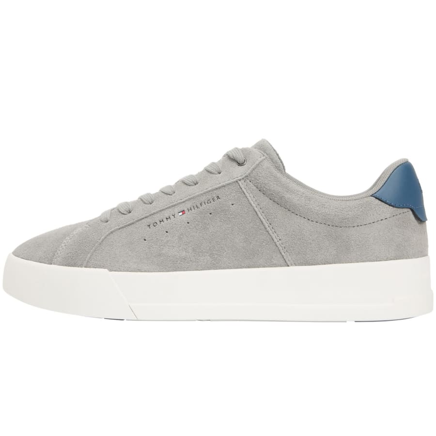 Image number 1 for Tommy Hilfiger Court Suede Trainers Universal Grey
