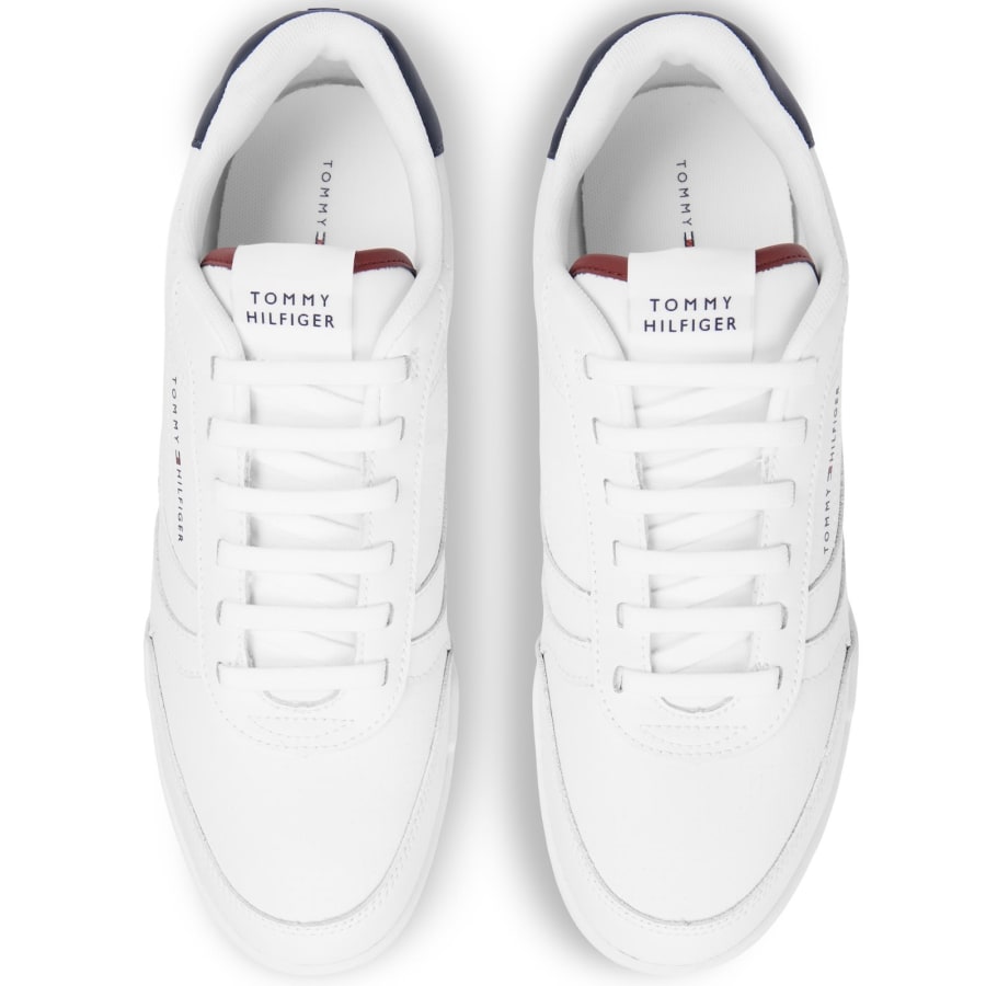 Image number 3 for Tommy Hilfiger Leather Trainers White