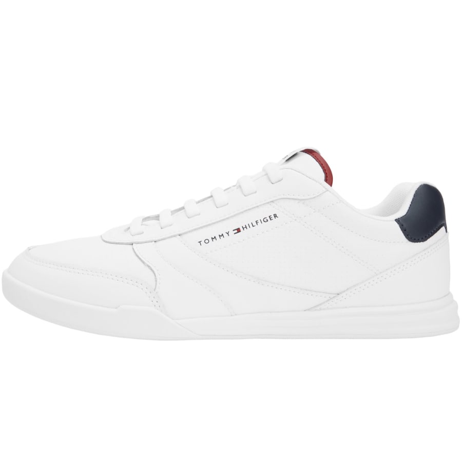 Image number 1 for Tommy Hilfiger Leather Trainers White
