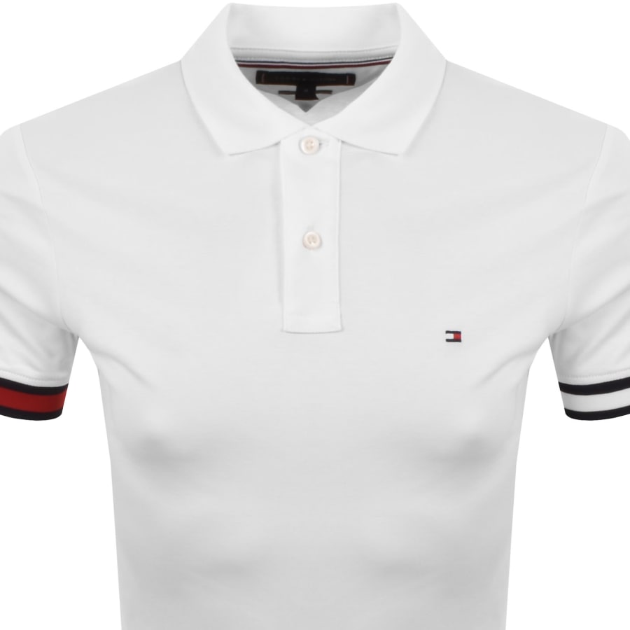 Image number 2 for Tommy Hilfiger Logo Polo T Shirt White