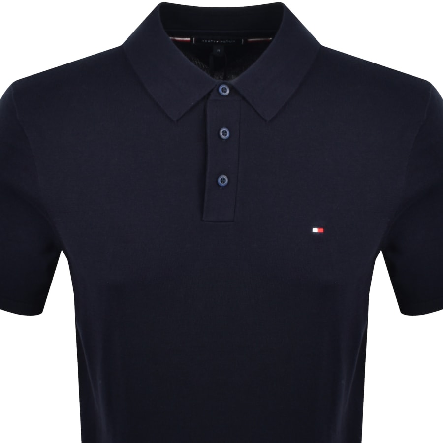 Image number 2 for Tommy Hilfiger Knit Polo T Shirt Navy