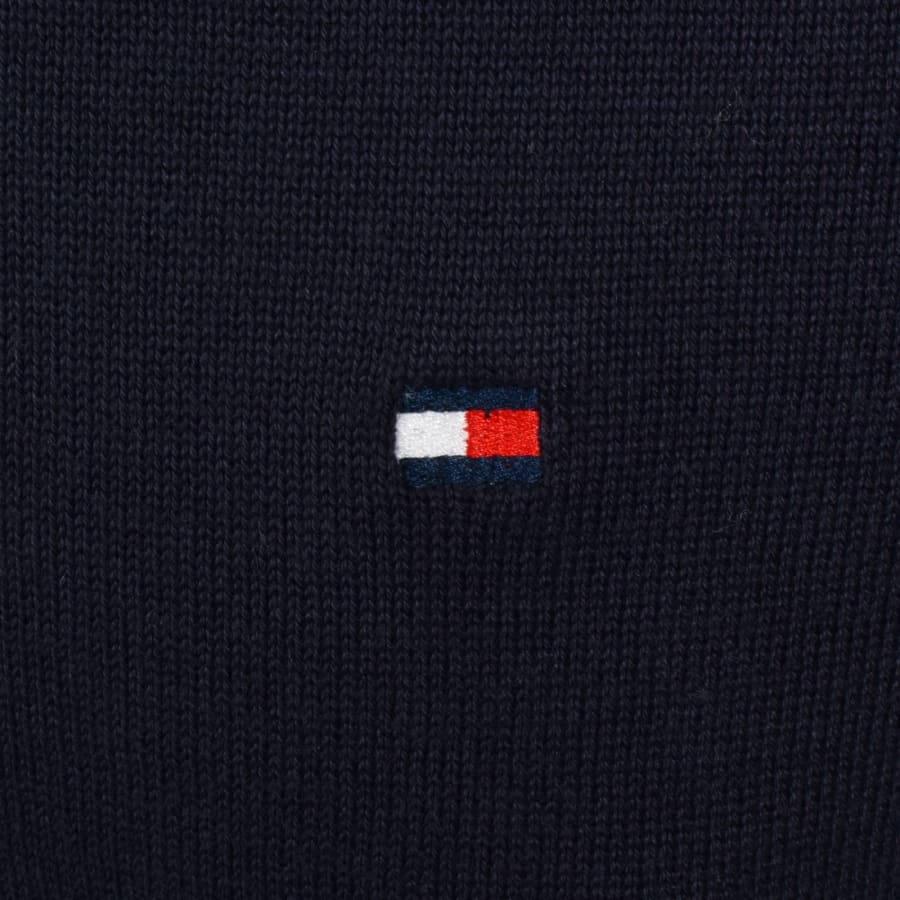 Image number 3 for Tommy Hilfiger Knit Polo T Shirt Navy