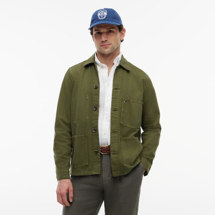 Image number 4 for Tommy Hilfiger Chore Jacket Green