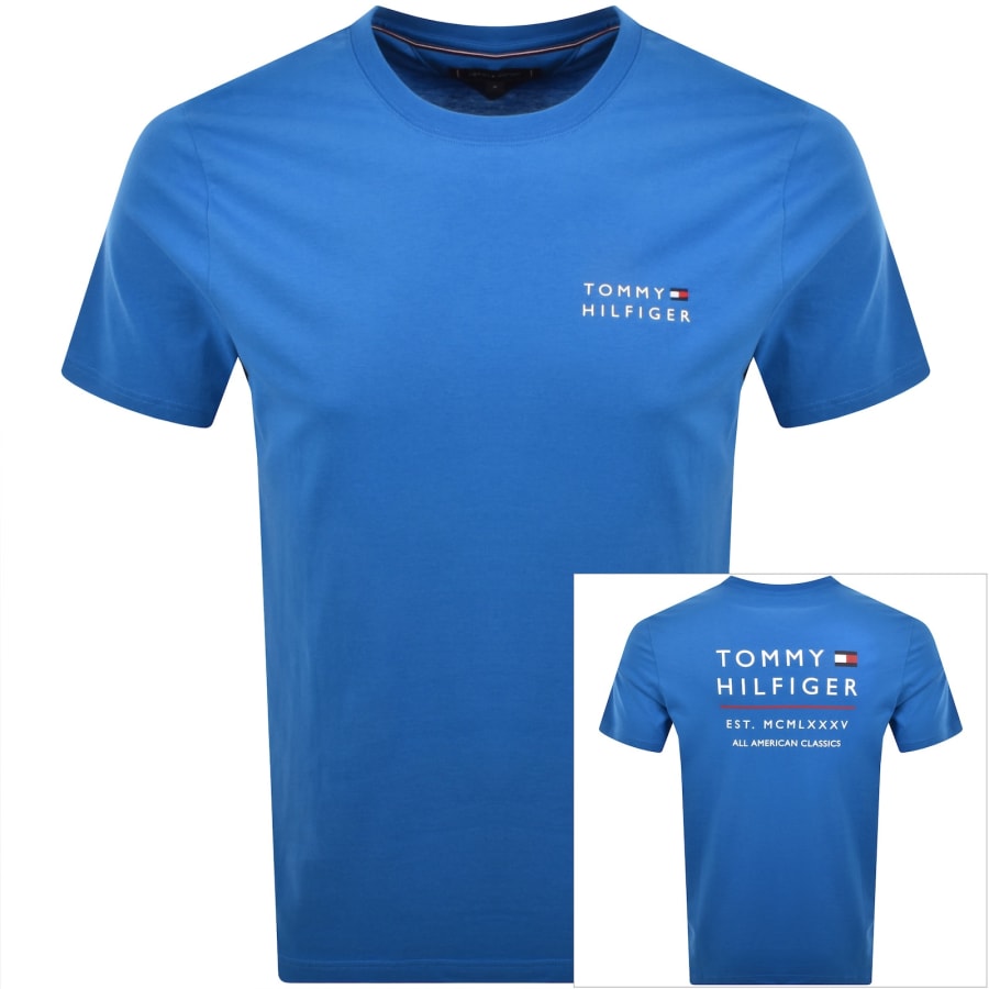 Image number 1 for Tommy Hilfiger Stack T Shirt Blue