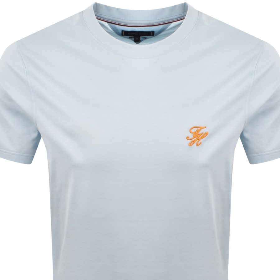 Image number 2 for Tommy Hilfiger Script Monogram T Shirt Blue
