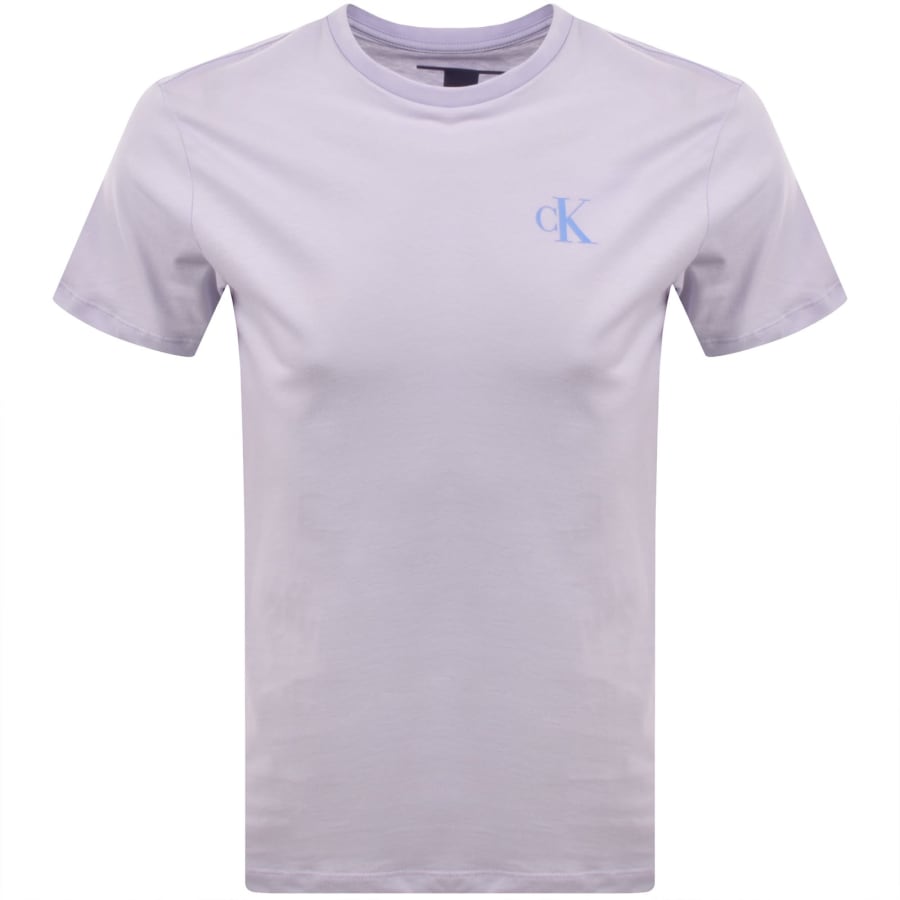 Image number 2 for Calvin Klein Jeans Monologo T Shirt Island Lilac