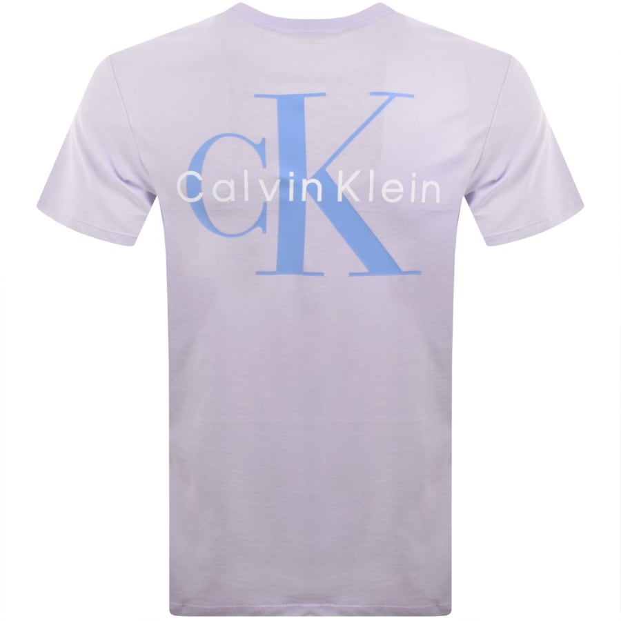 Image number 4 for Calvin Klein Jeans Monologo T Shirt Island Lilac