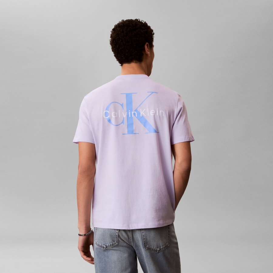 Image number 5 for Calvin Klein Jeans Monologo T Shirt Island Lilac