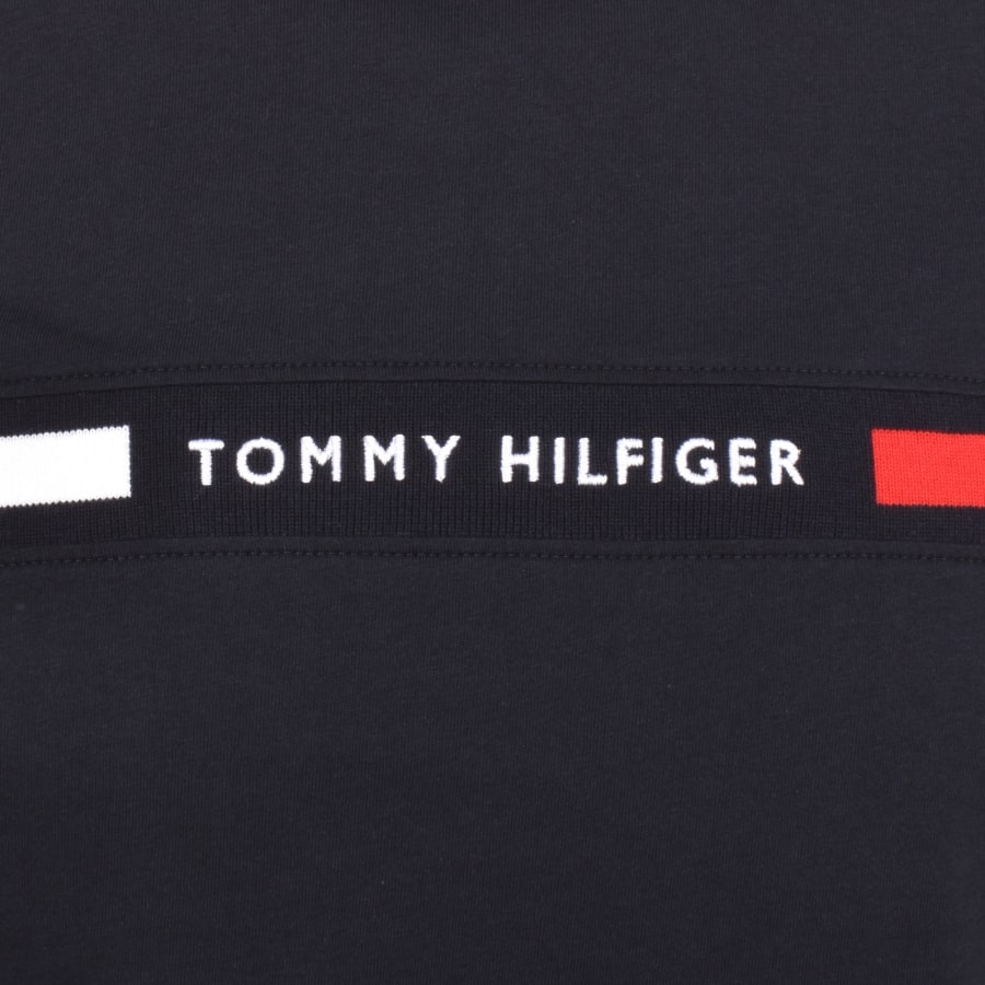 Image number 3 for Tommy Hilfiger Chest Insert T Shirt Navy