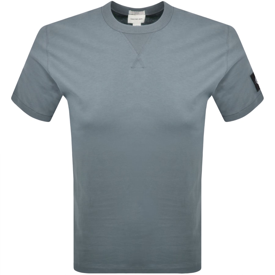 Image number 2 for Calvin Klein Jeans Badge T Shirt Steel Grey