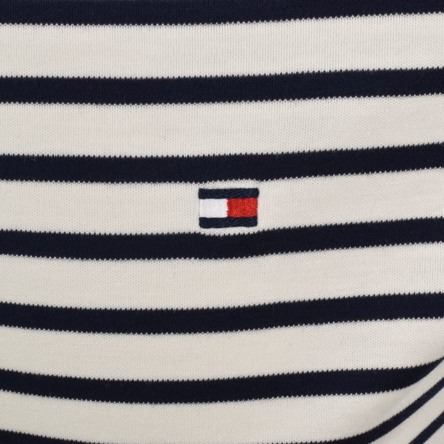 Image number 3 for Tommy Hilfiger Stripe Polo T Shirt Cream