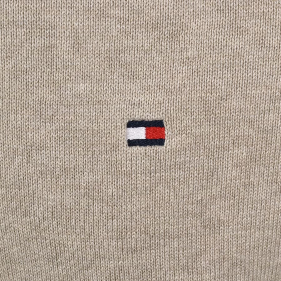 Image number 3 for Tommy Hilfiger Knit Polo T Shirt Beige