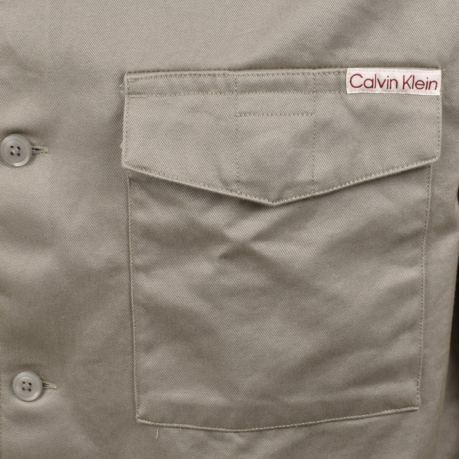 Image number 3 for Calvin Klein Jeans Utility Relaxed Overshirt Khaki
