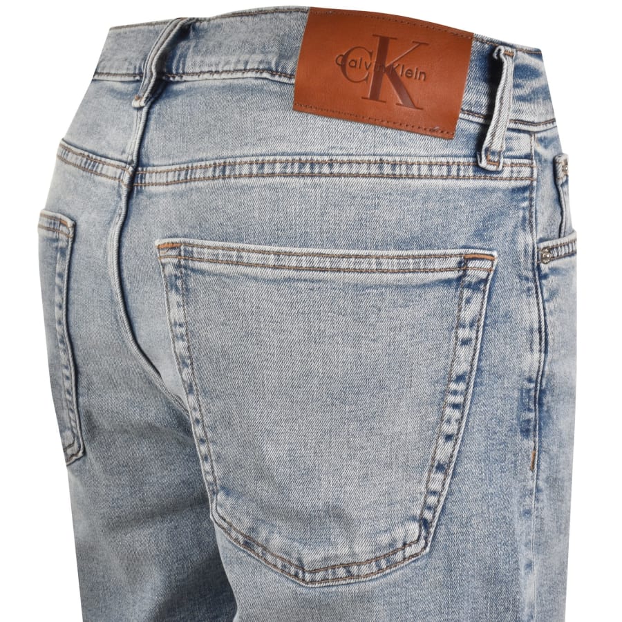 Image number 4 for Calvin Klein Jeans Slim Fit Denim Shorts Blue