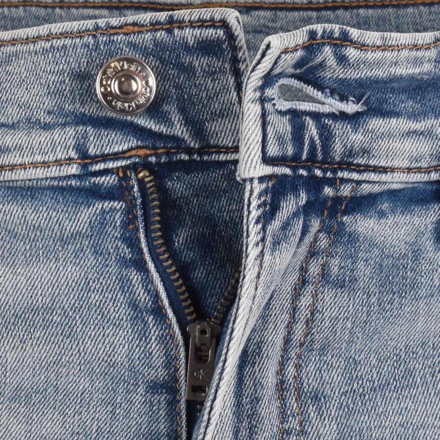 Image number 5 for Calvin Klein Jeans Slim Fit Denim Shorts Blue