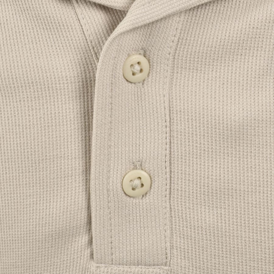 Image number 4 for Calvin Klein Jeans Easy Micro Waffle Polo Beige