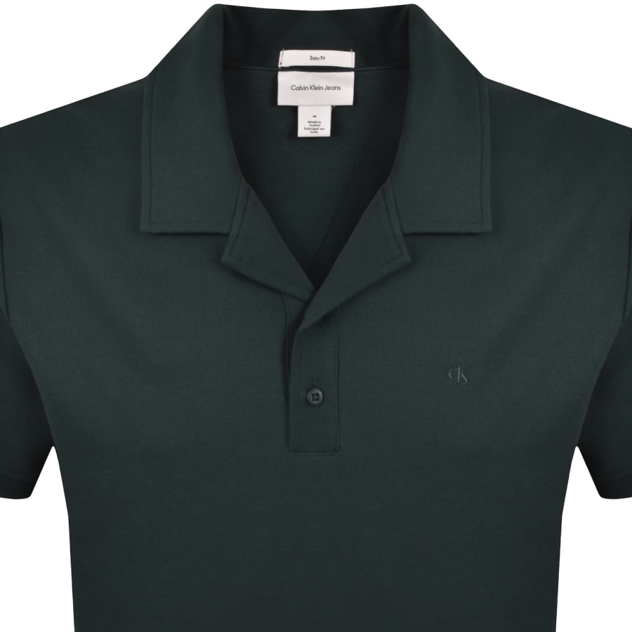 Image number 2 for Calvin Klein Jeans Easy Micro Waffle Polo Green