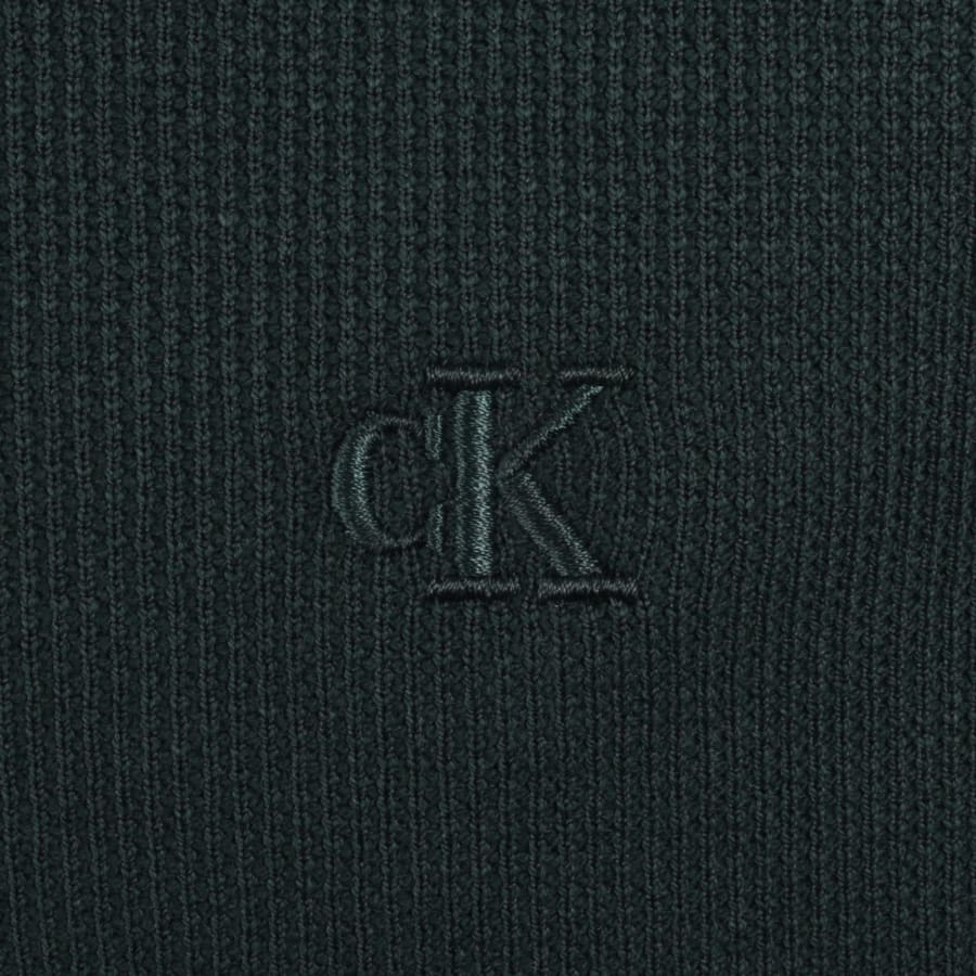 Image number 3 for Calvin Klein Jeans Easy Micro Waffle Polo Green