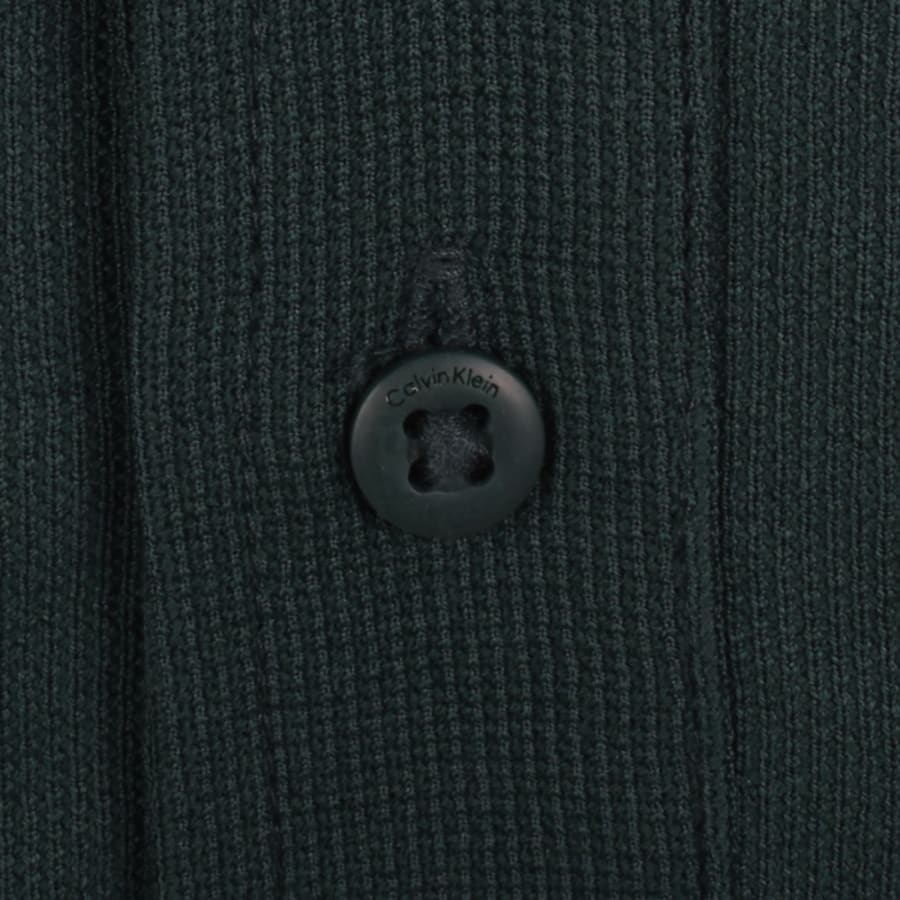 Image number 4 for Calvin Klein Jeans Easy Micro Waffle Polo Green