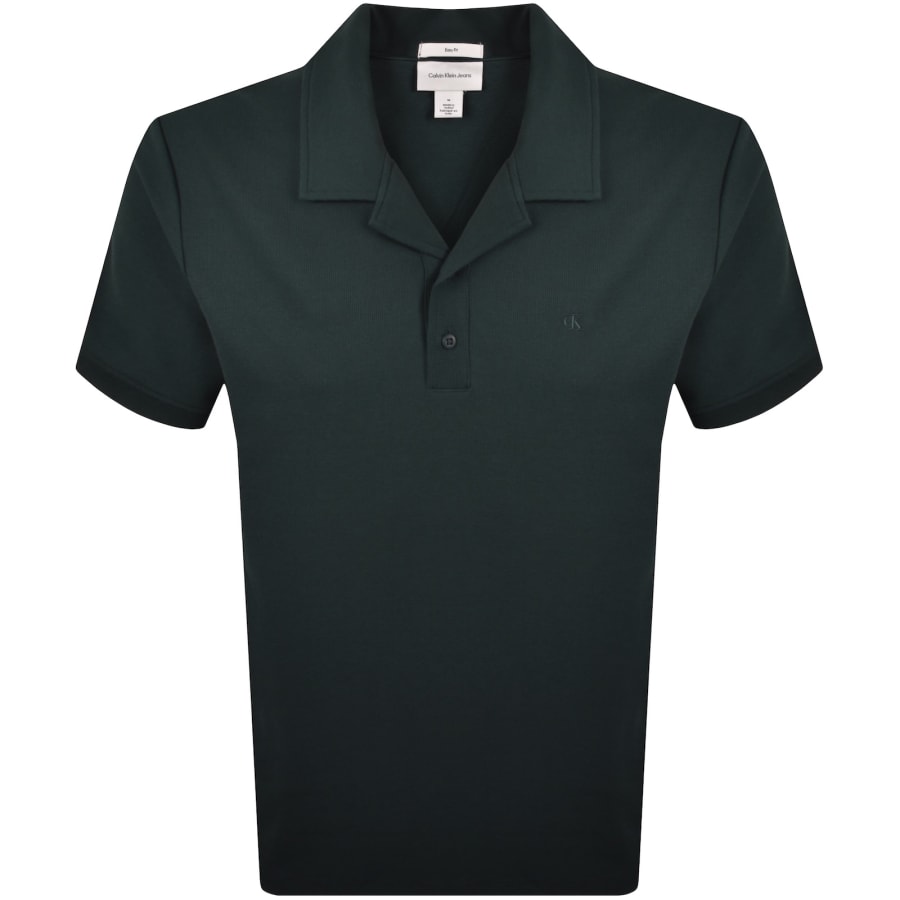 Image number 1 for Calvin Klein Jeans Easy Micro Waffle Polo Green