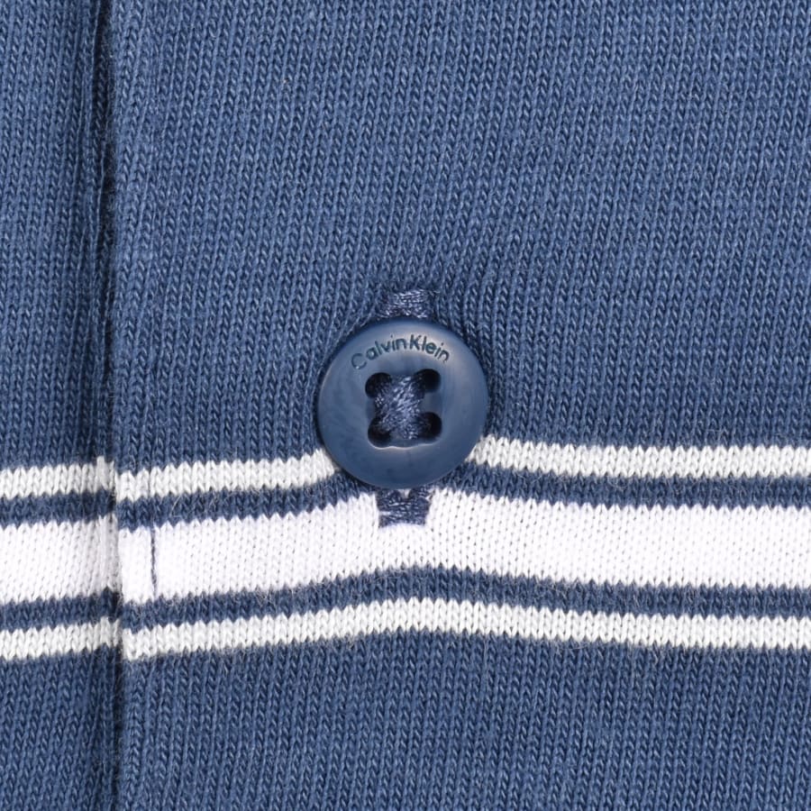 Image number 4 for Calvin Klein Jeans 16S Jersey Stripe Polo Blue