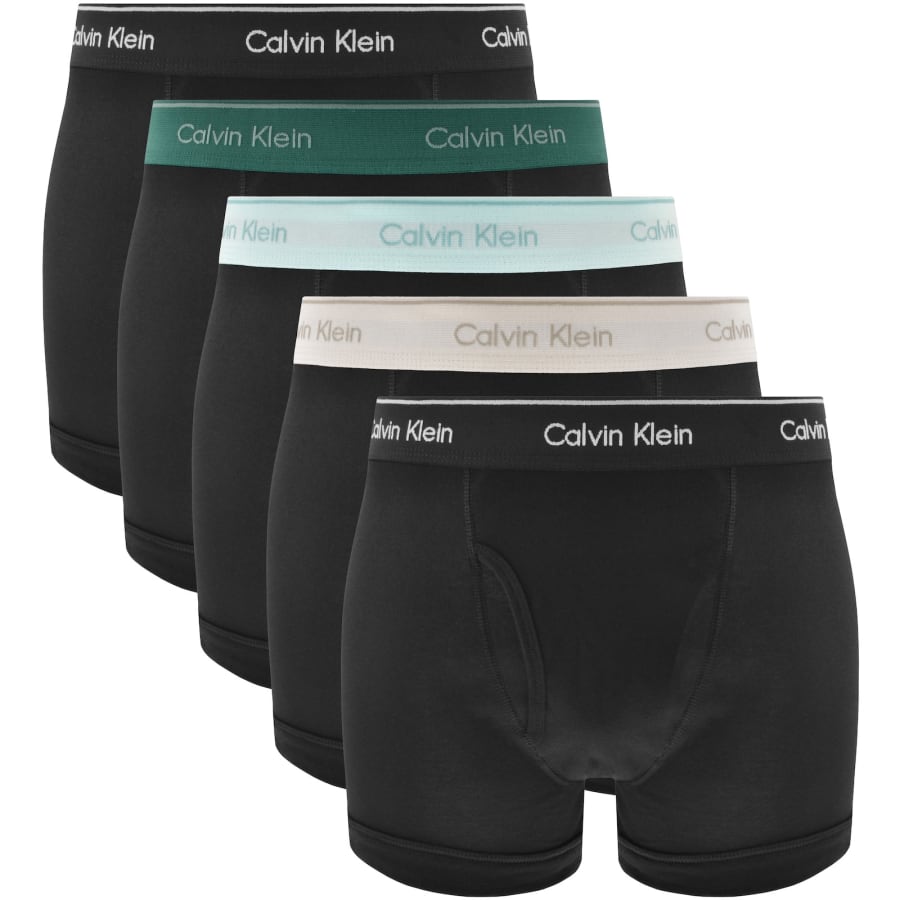 Image number 1 for Calvin Klein Underwear 5 Pack Boxer Trunks Black
