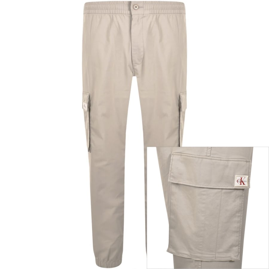 Image number 1 for Calvin Klein Jeans Skinny Cargo Trousers Khaki