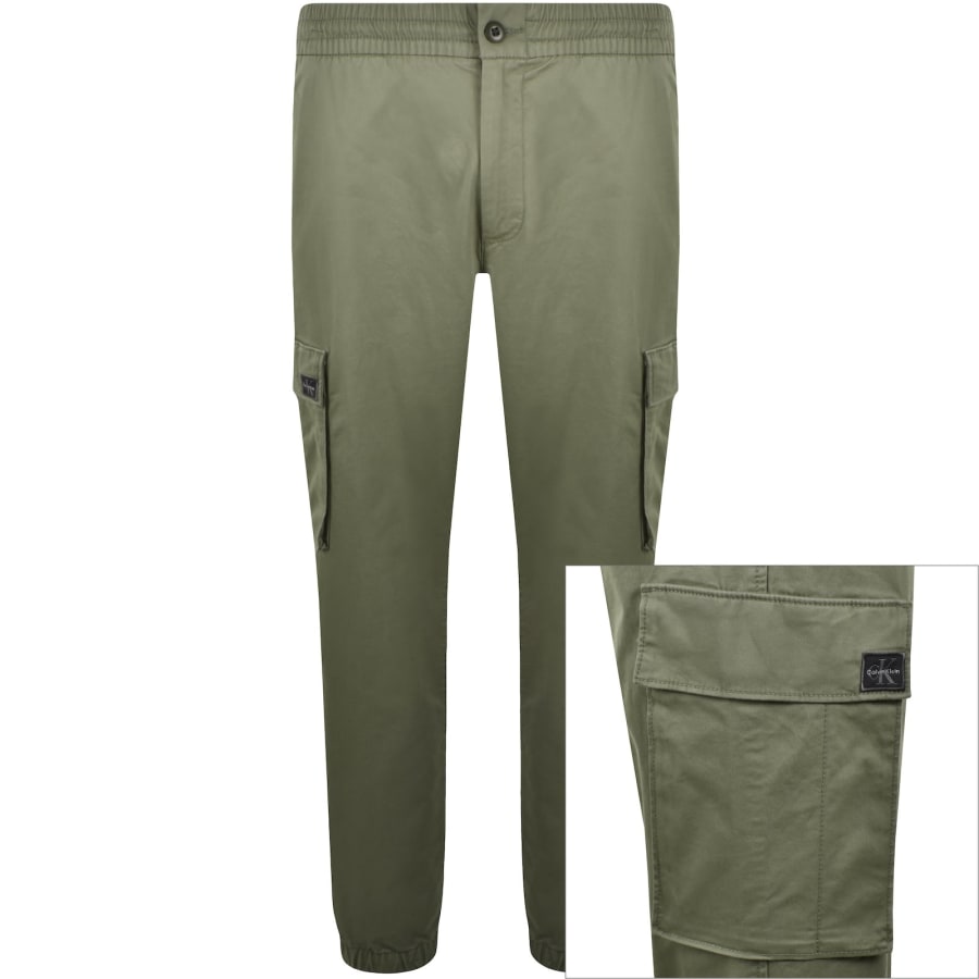 Image number 1 for Calvin Klein Jeans Skinny Cargo Trousers Green