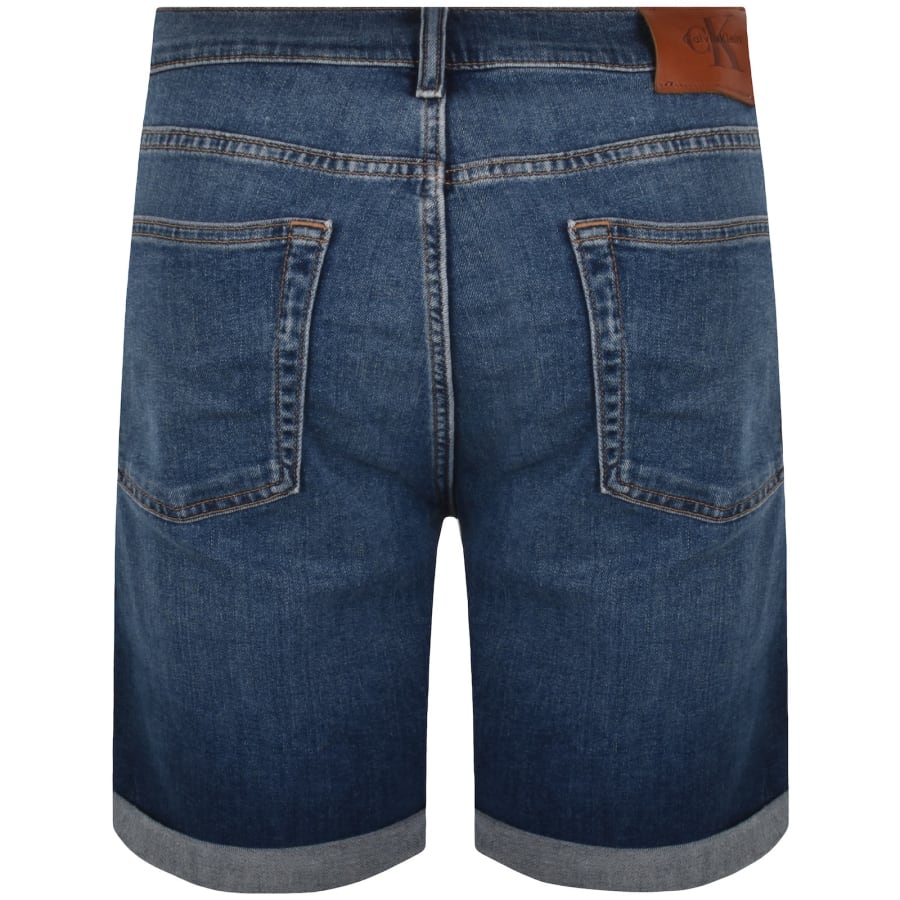 Image number 3 for Calvin Klein Jeans Slim Fit Denim Shorts Blue