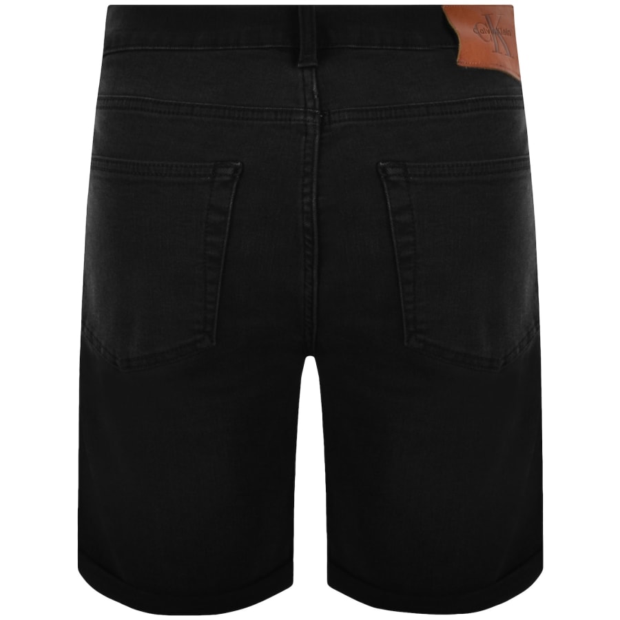 Image number 3 for Calvin Klein Jeans Slim Fit Denim Shorts Black