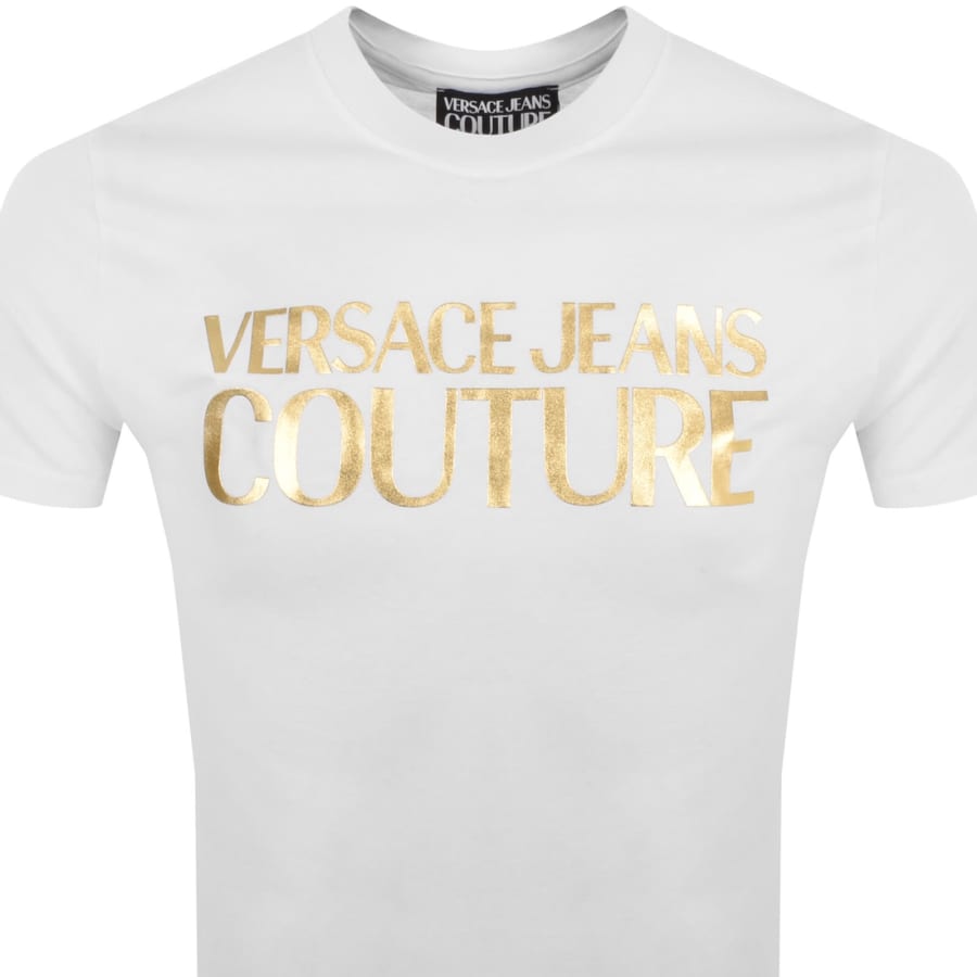 Image number 2 for Versace Jeans Couture Slim Fit Foil T Shirt White