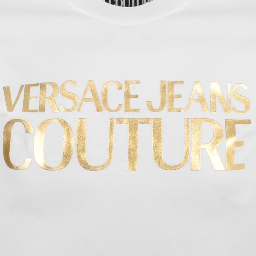Image number 3 for Versace Jeans Couture Slim Fit Foil T Shirt White