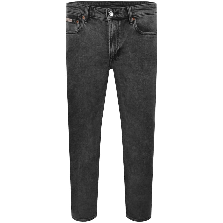 Image number 2 for Calvin Klein Jeans Slim Taper Fit Jeans Grey